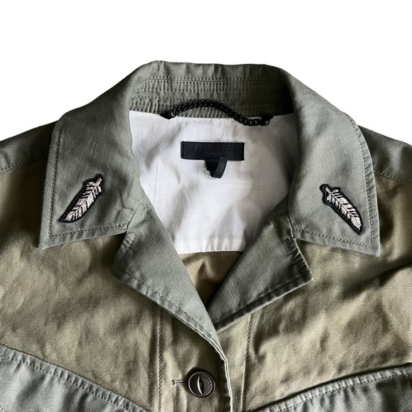 RAG & BONE Baldwin Shirt Jacket Olive Green Military Size XXS TTP Denim - Picture 3 of 15